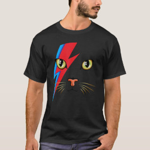 Camiseta Meowie Bowie Cat Retro Kitty Cat Glam Rock Music