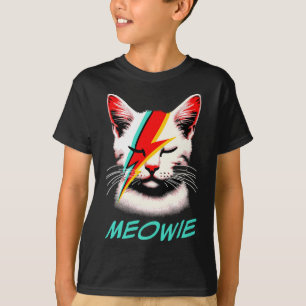 Camiseta Meowie Cat Rock Music Concert Bandas Homens Crianç