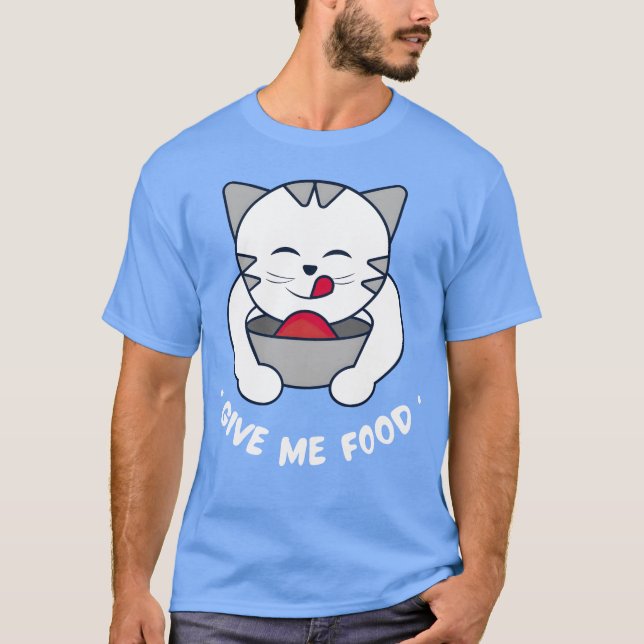Camiseta Meowlicious Munchies Whiskerlicking Good Cat Food  (Frente)