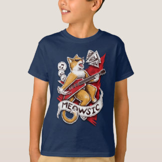 Camiseta Meowsic - Chat Guitariste