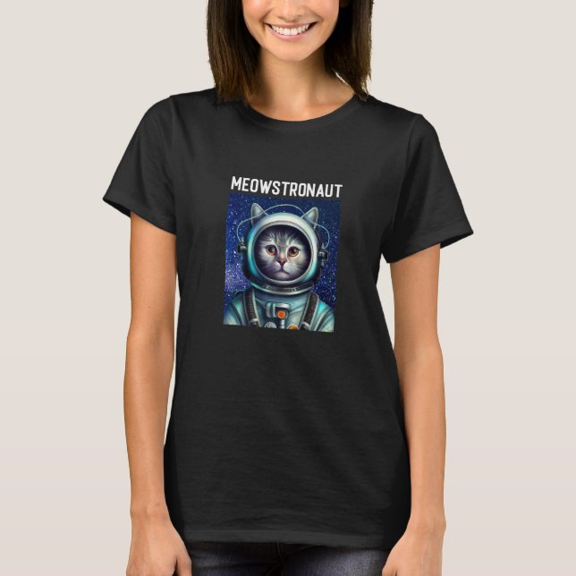 Camiseta Meowstronaut astronauta gato 4 (Frente)