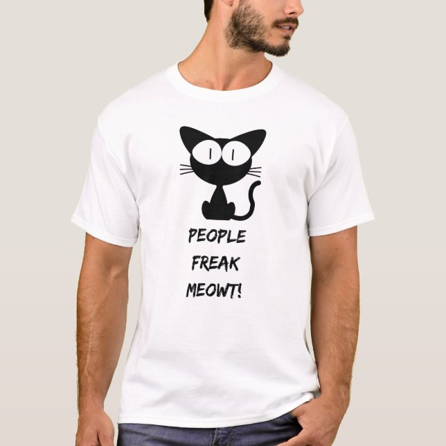 Camiseta meowt de aberração pessoas (Frente)