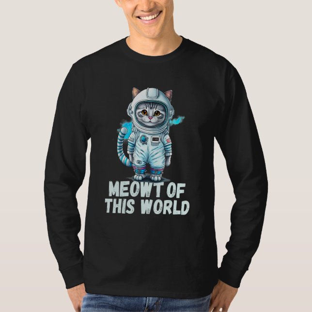 Camiseta Meowt Of This World Cat Astronaut (Frente)