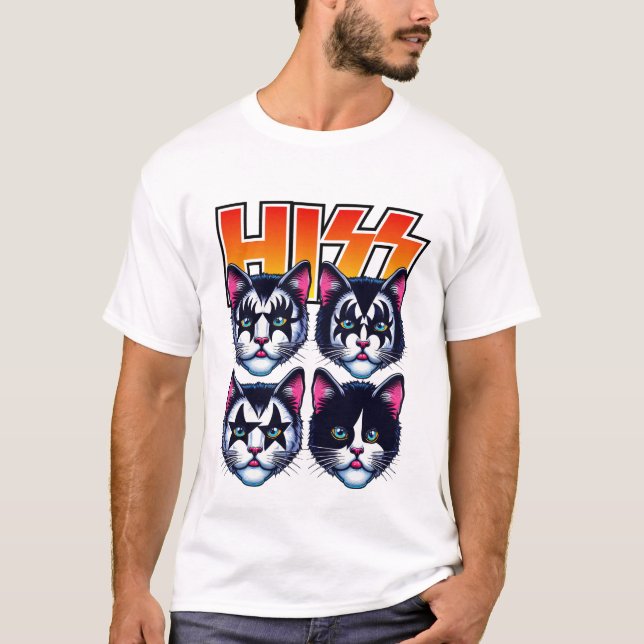 Camiseta Meowtallica Engraçado Cat (Frente)