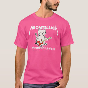 Camiseta Meowtallica Meowster Of Purpets - Gato Engraçado