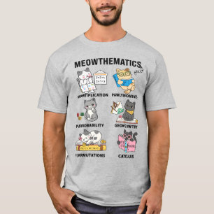 Camiseta Meowtemática Piadas Matemáticas de Gatos para Aman