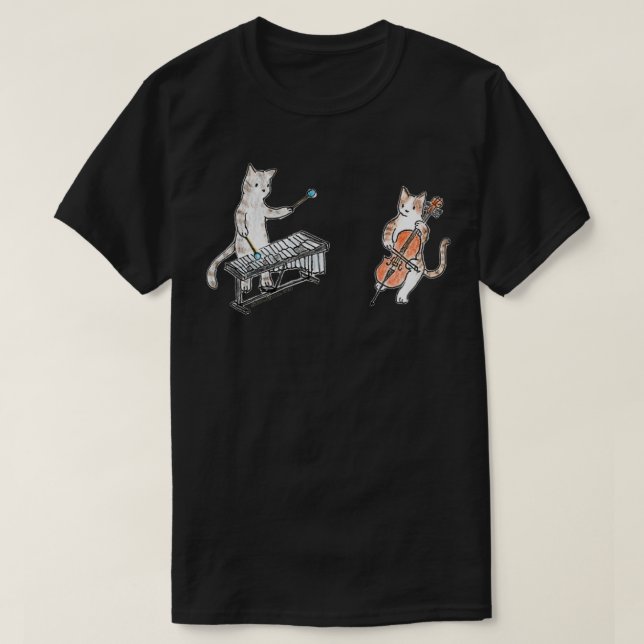 Camiseta Meowtet Vibraphone amp Cello Duet (Frente do Design)