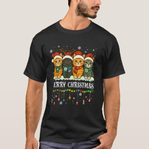 Camiseta Meowy Catmas Gato Árvore de Natal Xmas Garotas Rap