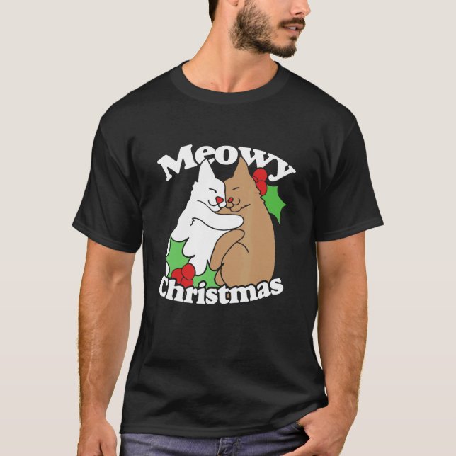 Camiseta Meowy Catmas Natal Cat 2 (Frente)