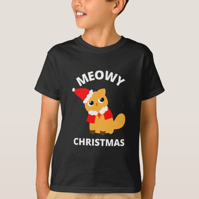 Camiseta Meowy Christmas (Frente)