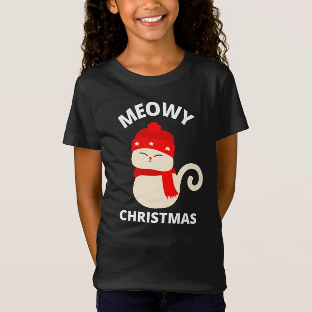 Camiseta Meowy Christmas (Frente)