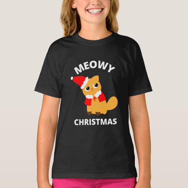 Camiseta Meowy Christmas (Frente)