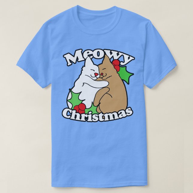 Camiseta Meowy Christmas (Frente do Design)