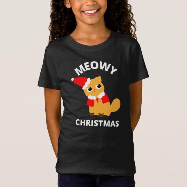 Camiseta Meowy Christmas (Frente)