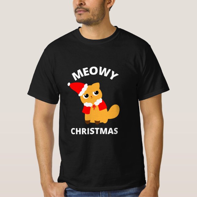 Camiseta Meowy Christmas (Frente)