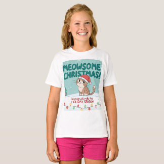 Camiseta Meowy Christmas cut Cat – Family Matching Holida