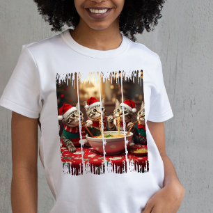 Camiseta Meowy Christmas e Ramen Delights