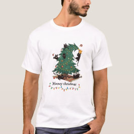 Camiseta Meowy Christmas Funny Cat Tree Chaos T-Shirt