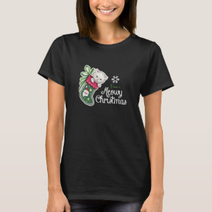 Camiseta Meowy Christmas Happy Reindeer