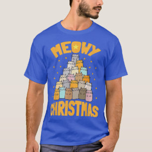 Camiseta Meowy Hanukkah Cat Árvore de Natal Judeu Chanukah