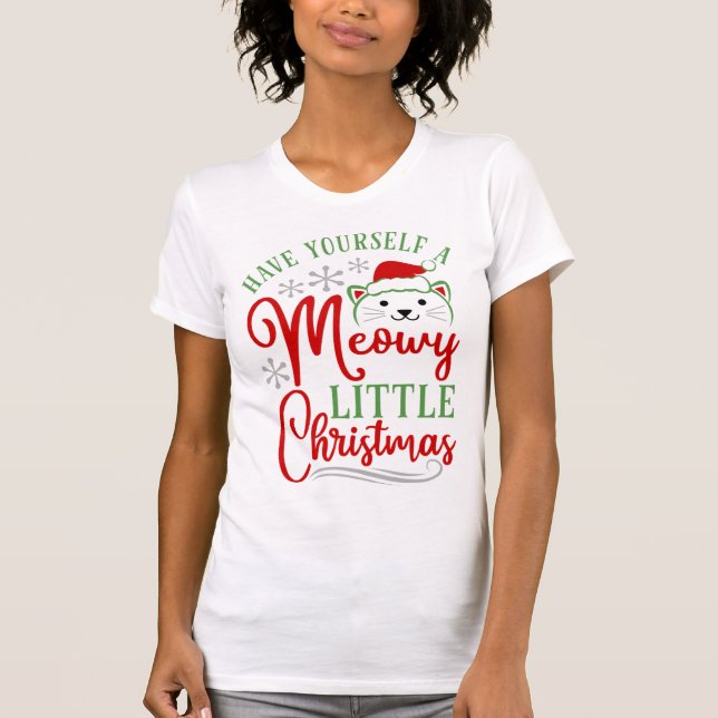 Camiseta Meowy Little Christmas T-Shirt (Frente)