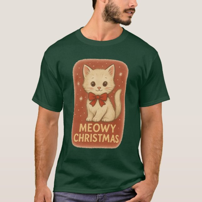 Camiseta Meowy Natal (Frente)