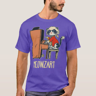 Camiseta Meowzart Um Gato Giro Que Toca Piano