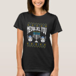 Camiseta Meowzel Tov Chanukah, dono judeu do gato Ugly Hanu<br><div class="desc">chalá em seu garoto, hanukkah feio, hanukkah judeu, chanukah, chanukiah, menorah, sonho, pão de challah, latkes, christmas judeus, meninos judeus, meninas judeus, mulheres judeus, joia, suéter feio, camisola feia, bola de matzo, bolas de halls matzo, hanuzo ah travessa, natal feio, hanukkah, judeu malvado, christmukkah feliz, meowzel tov chanukah, dono de...</div>