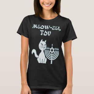 Camiseta Meowzel Tov Meow zel Tov jewant Chanukkah Cat Kitt