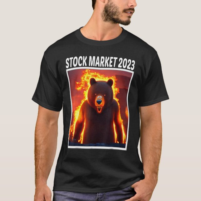 Camiseta Mercado de ações 2023 Mercado de ursos Reces de ne (Frente)