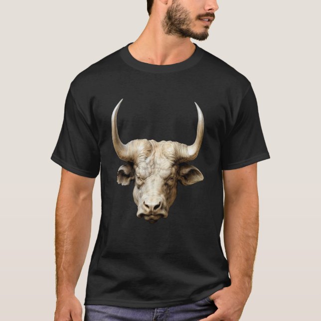 Camiseta Mercado de Ações Cabeça de Touro (Frente)