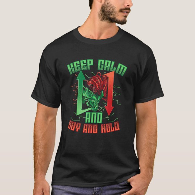 Camiseta Mercado De Ações De comprar E De Retenção, Bull Vs (Frente)