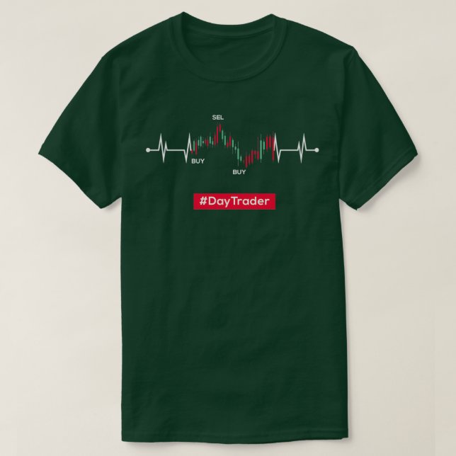 Camiseta Mercado de ações de pulsação do Day Trader Forex C (Frente do Design)