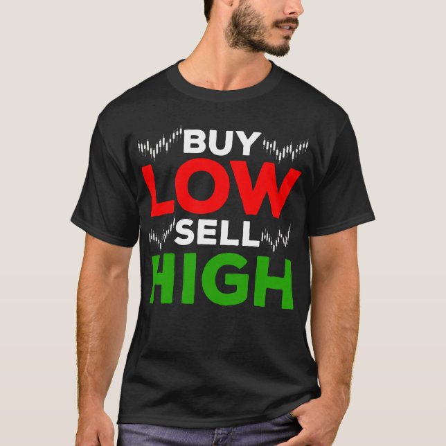 Camiseta Mercado de ações Forex Trader Comprar Venda Elevad (Frente)