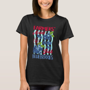 Camiseta Mercado de Agricultores de Mirtilo Mirtilos Fresco