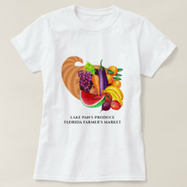 Camiseta Mercado de produtos Frutas e vegetais da Cornucopi