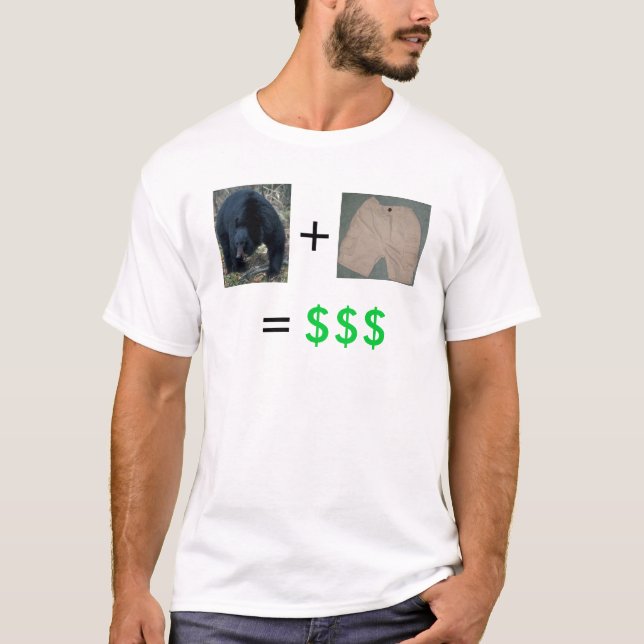 Camiseta Mercado de urso + Shorting = lucro (Frente)