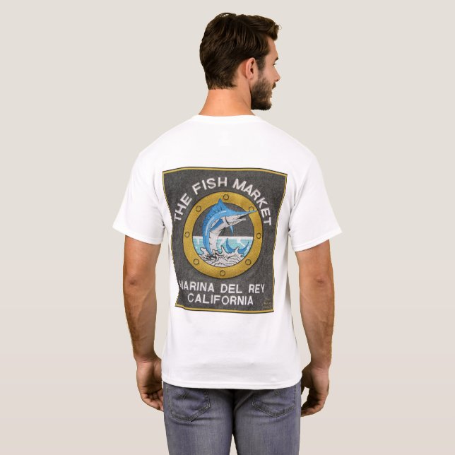 Camiseta Mercado do peixe - Marina del Rey CA (Parte Traseira Completa)