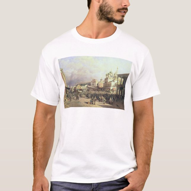 Camiseta Mercado em Nishny, Novgorod, 1872 (Frente)
