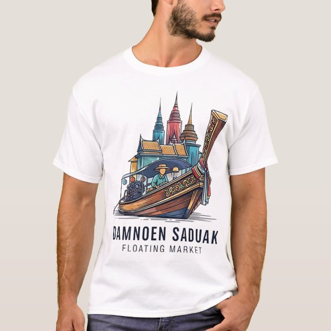 CAMISETA MERCADO FLUTUANTE DE BANGUECOQUE (Frente)