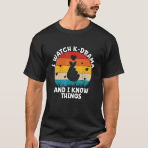 Camiseta Mercadoria de K Drama K Pop Símbolo de Mão Coração