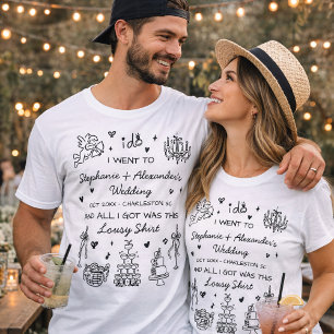Camiseta Mercadorias de Favor de Casamento Engraçadas Desen