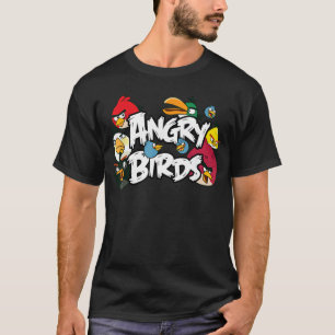 Camiseta Mercadorias Oficiais Clássicas Angry Birds