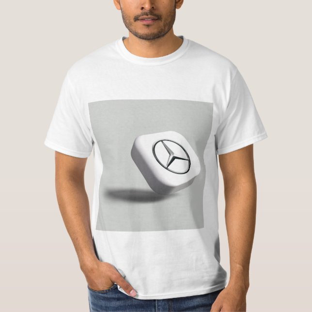 Camiseta Mercedes Benz logótipo T-shirt para homens (Frente)