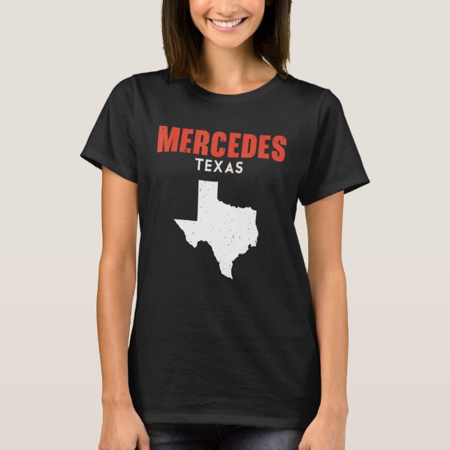 Camiseta Mercedes Texas EUA State America Viagem Texas (Frente)