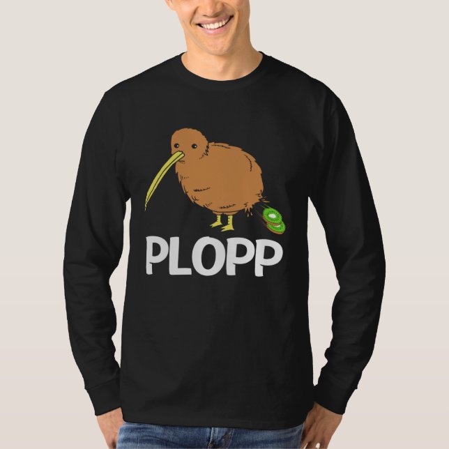 Camiseta Merda de Pássaro Kiwi Fruta Kiwi Piada de Pássaro (Frente)