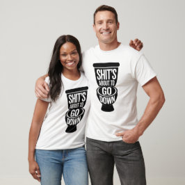 Camiseta Merda Engraçada no Banheiro Está Prestes a Acontec