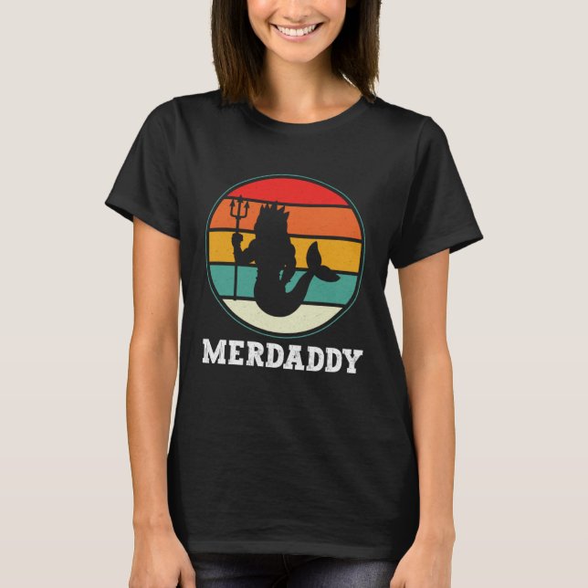 Camiseta Merdaddy Security Merman Mermaid Daddy Fish Father (Frente)