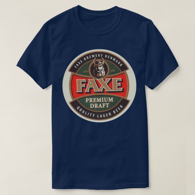 Camiseta merenda de cerveja premium faxe (Frente do Design)