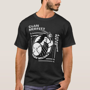 Camiseta Merfett Clan Gaelic Motto Swordsman